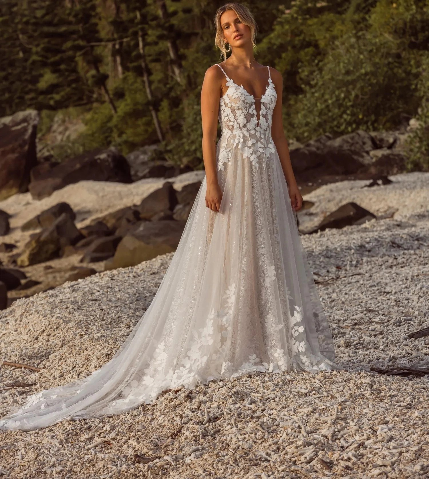 Photo of model wearing a gown by Madi Lane